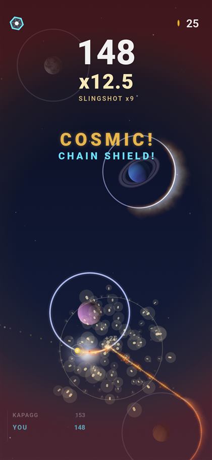 A cosmic chain with the ring on fire