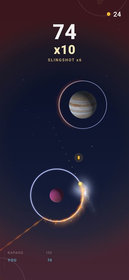 An enormous Jupiter beside the orbit rings