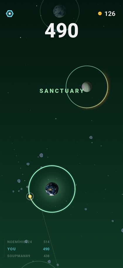 A sanctuary Earth glowing green